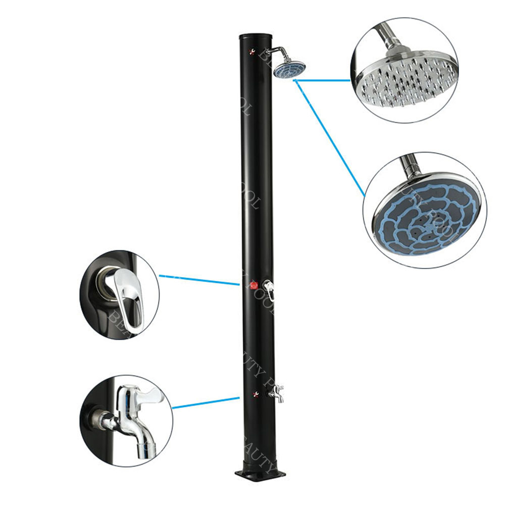 62201 Straight PVC solar shower 20L/Two Section Conecting Position